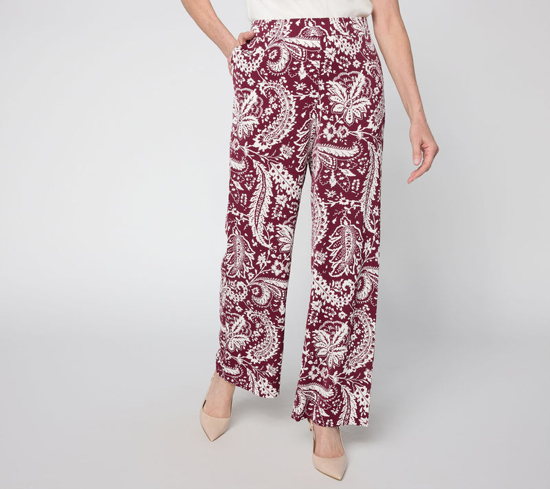 BEAUTIFUL by Lawrence Zarian Regular Printed Pull-On Wide Leg Pant — View 14