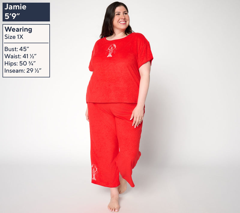 MUK LUKS Baby Terry Americana Lounge Set — View 2