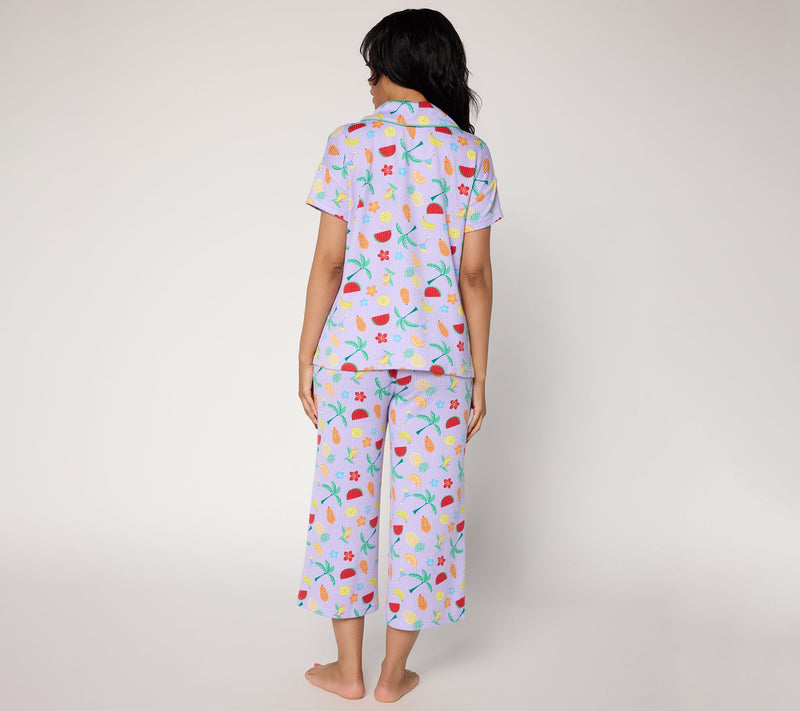 MUK LUKS Better with Bows Butterknit Rib Pajama Set — View 3