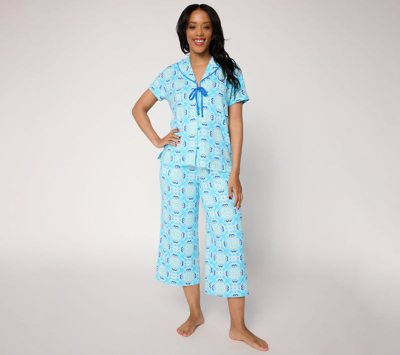 MUK LUKS Better with Bows Butterknit Rib Pajama Set — View 13