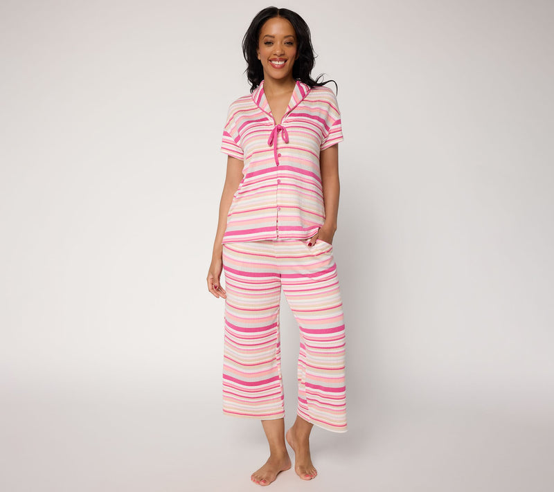MUK LUKS Better with Bows Butterknit Rib Pajama Set — View 14