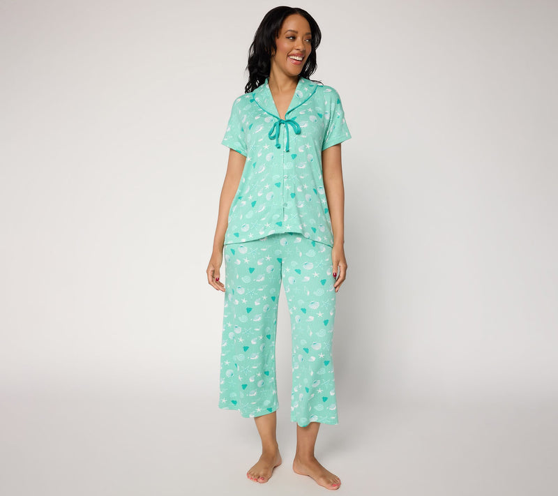 MUK LUKS Better with Bows Butterknit Rib Pajama Set — View 15
