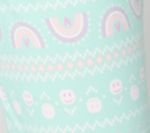 MUK LUKS Cloud Knit Lace Neckline Tee & Pant Pajama Set — View 4