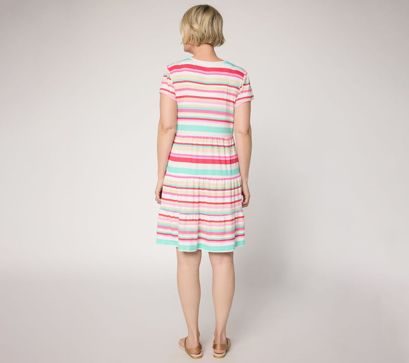 MUK LUKS Cloud Knit Ruffle Detail Dress — View 4