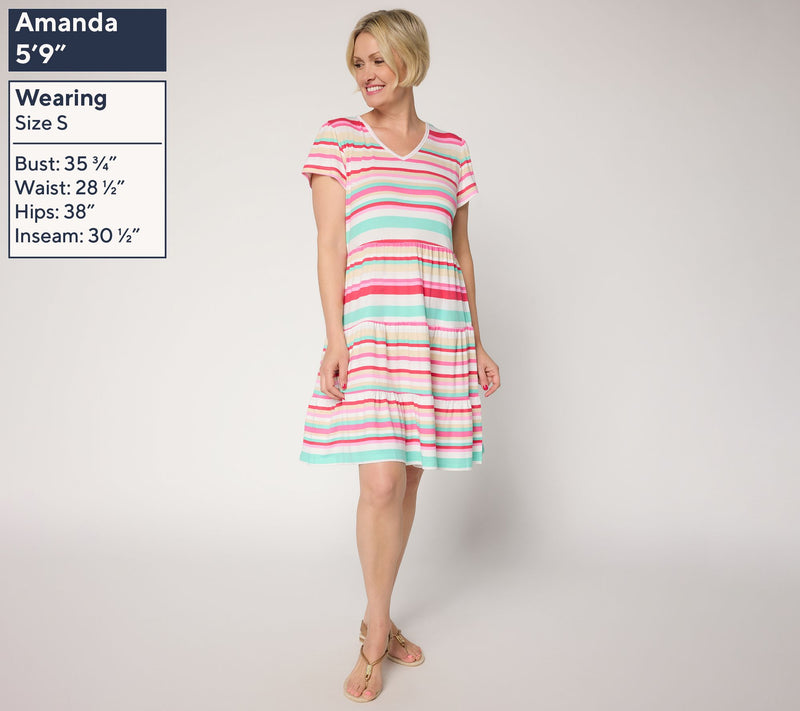 MUK LUKS Cloud Knit Ruffle Detail Dress — View 3