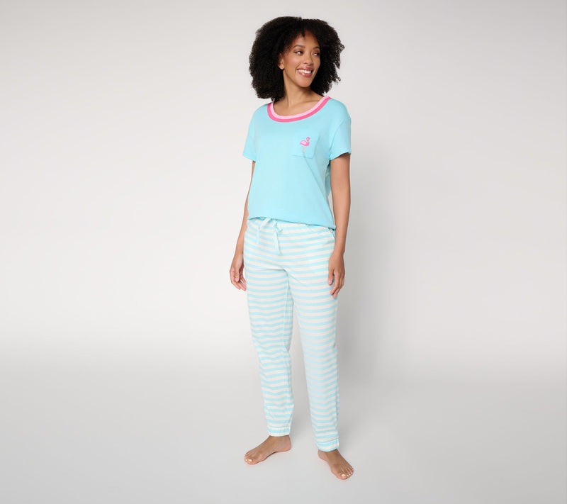 MUK LUKS Jersey Tee & Jogger Pajama Set — View 7