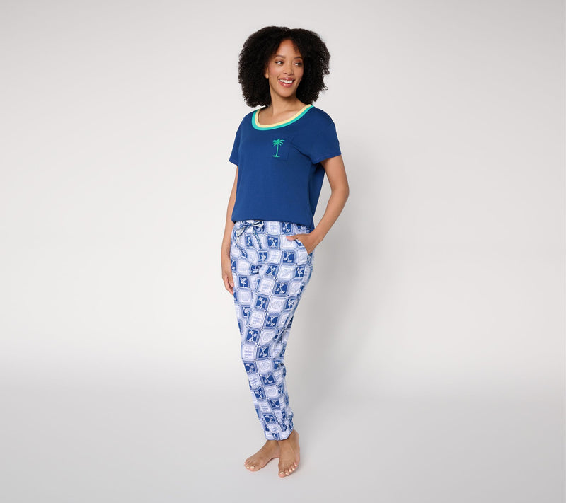 MUK LUKS Jersey Tee & Jogger Pajama Set — View 11