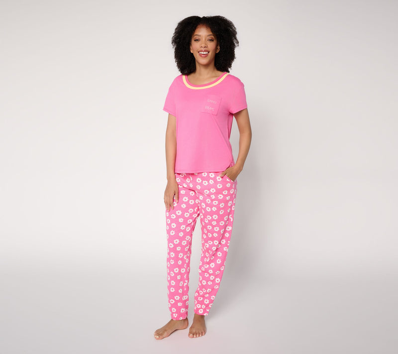 MUK LUKS Jersey Tee & Jogger Pajama Set — View 3