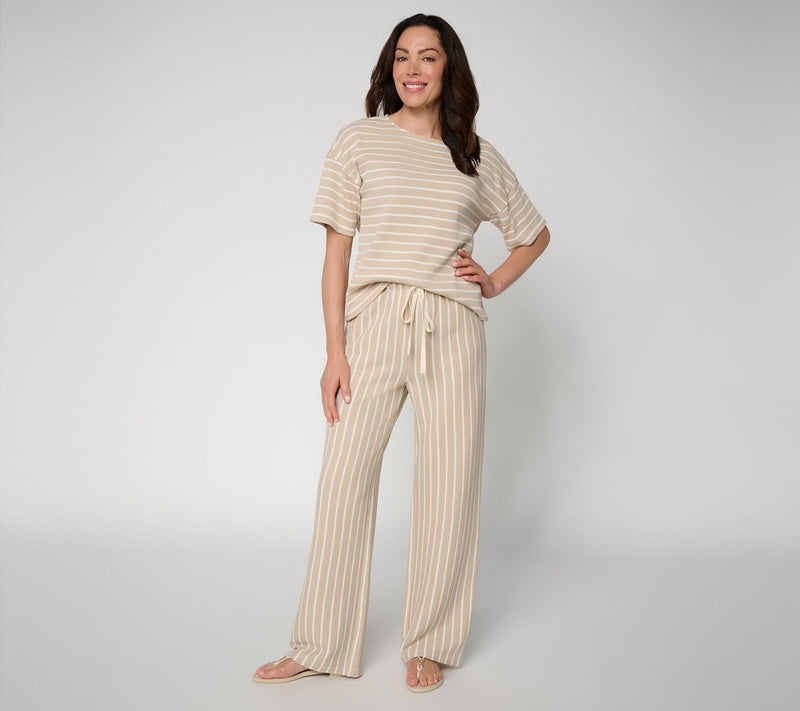 Peace Love World Regular Honeycomb Knit Top and Pant Set — View 5