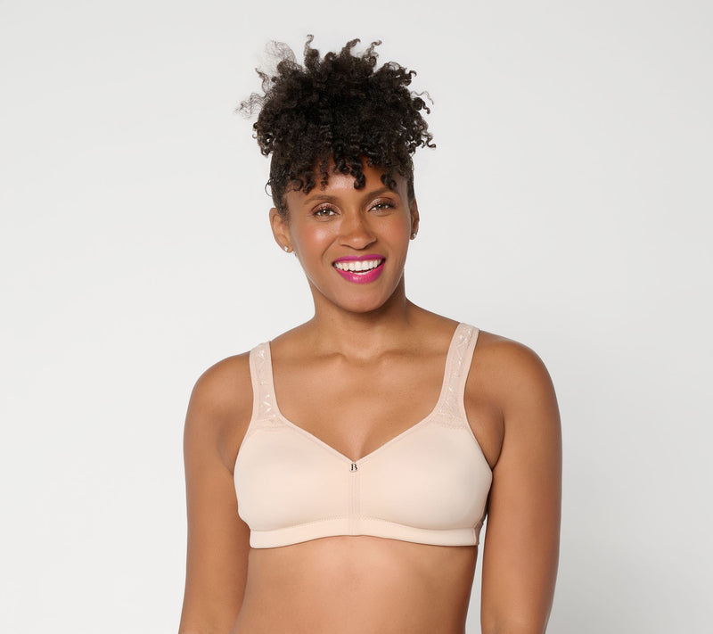 Breezies Natural Curves Lace Trim Wirefree Support Bra — View 9