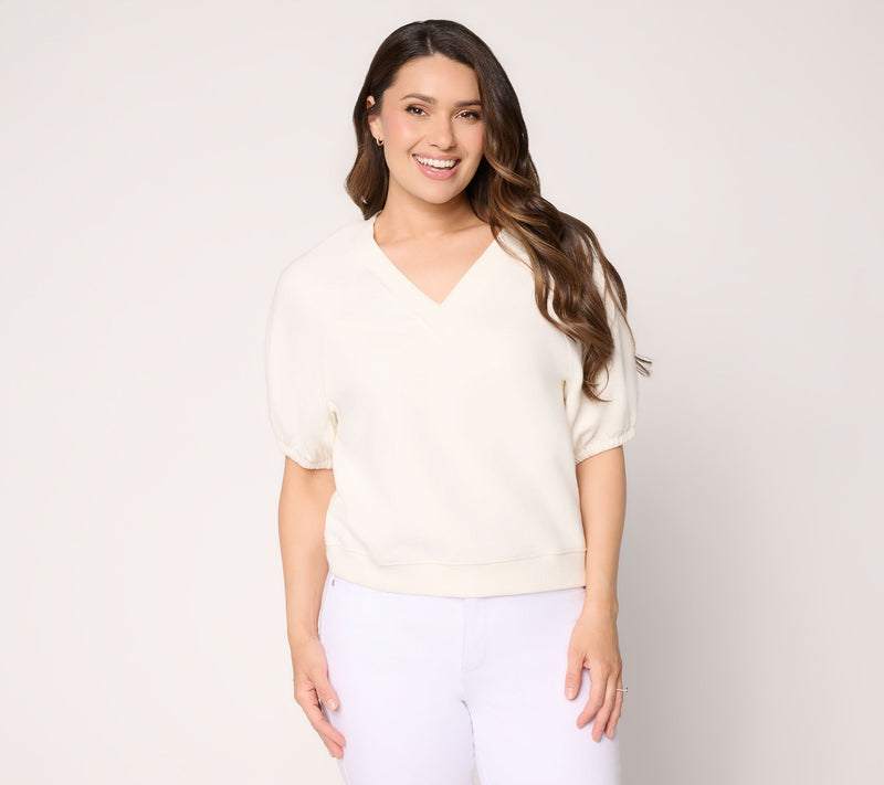RM Studio x Rebecca Minkoff French Terry Short Sleeve Sweatshirt — View 10