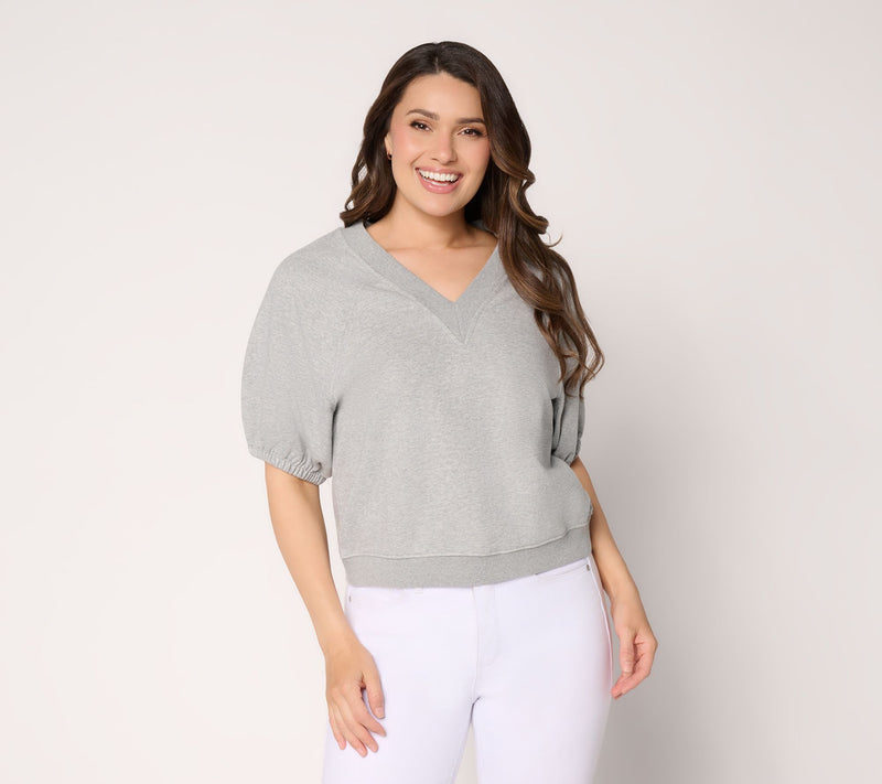 RM Studio x Rebecca Minkoff French Terry Short Sleeve Sweatshirt — View 11