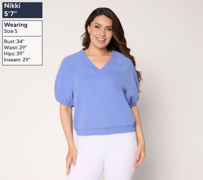 RM Studio x Rebecca Minkoff French Terry Short Sleeve Sweatshirt — View 3