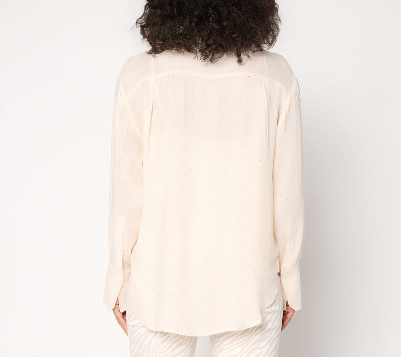 RM Studio x Rebecca Minkoff Sparkle Organza Shirt with Camisole — View 8