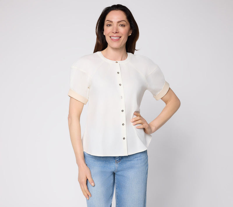RM Studio x Rebecca Minkoff Stretch Poplin Sculpted Shirt — View 11