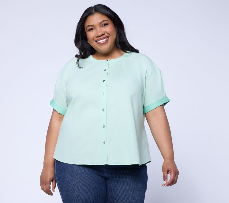 RM Studio x Rebecca Minkoff Stretch Poplin Sculpted Shirt — View 4