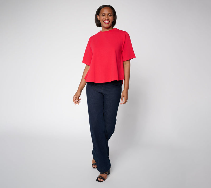 RM Studio x Rebecca Minkoff Cotton Rich Short Sleeve Trapeze Tee — View 12