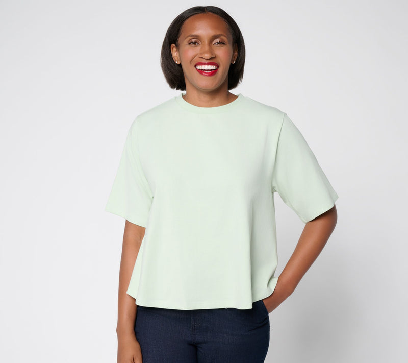 RM Studio x Rebecca Minkoff Cotton Rich Short Sleeve Trapeze Tee — View 7