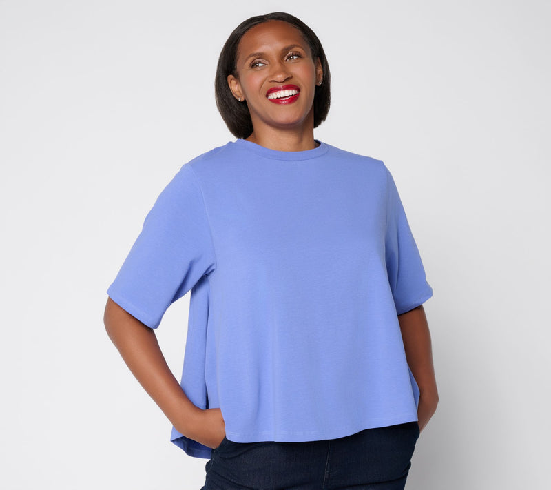 RM Studio x Rebecca Minkoff Cotton Rich Short Sleeve Trapeze Tee — View 5