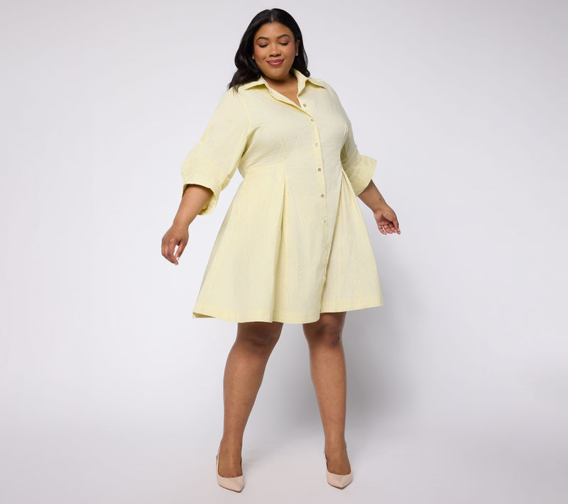 RM Studio x Rebecca Minkoff Regular Stripe Stretch Poplin Shirtdress — View 2