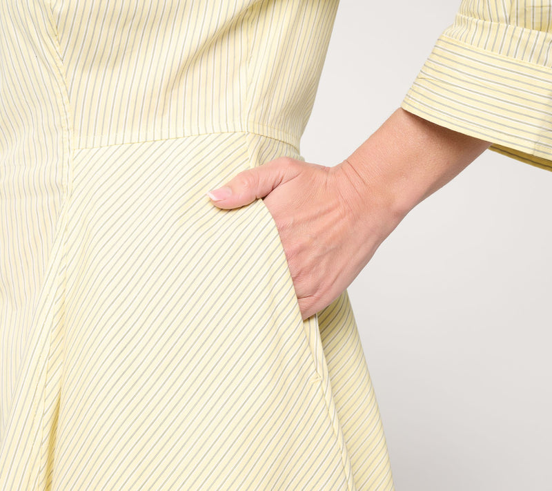 RM Studio x Rebecca Minkoff Regular Stripe Stretch Poplin Shirtdress — View 5