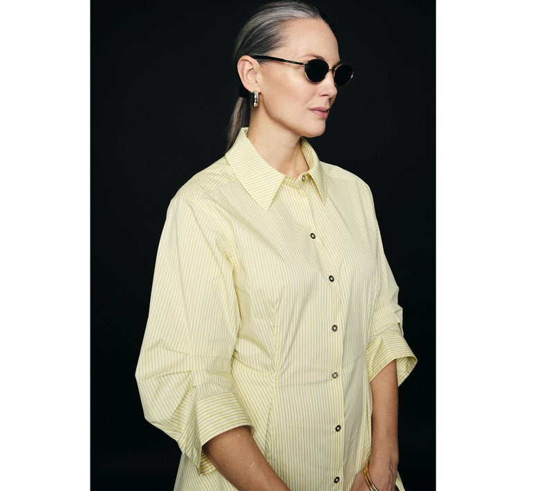 RM Studio x Rebecca Minkoff Regular Stripe Stretch Poplin Shirtdress — View 7