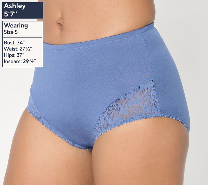 Breezies Whisper Lace Full Brief Panty Set of 3 — View 6