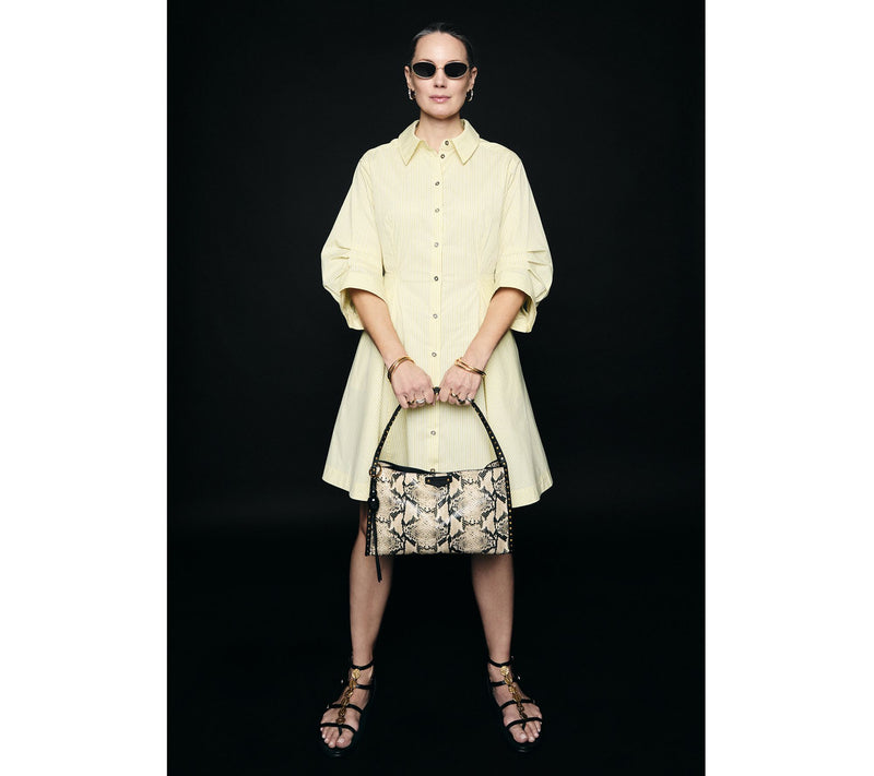 RM Studio x Rebecca Minkoff Petite Stripe Stretch Poplin Shirtdress — View 10