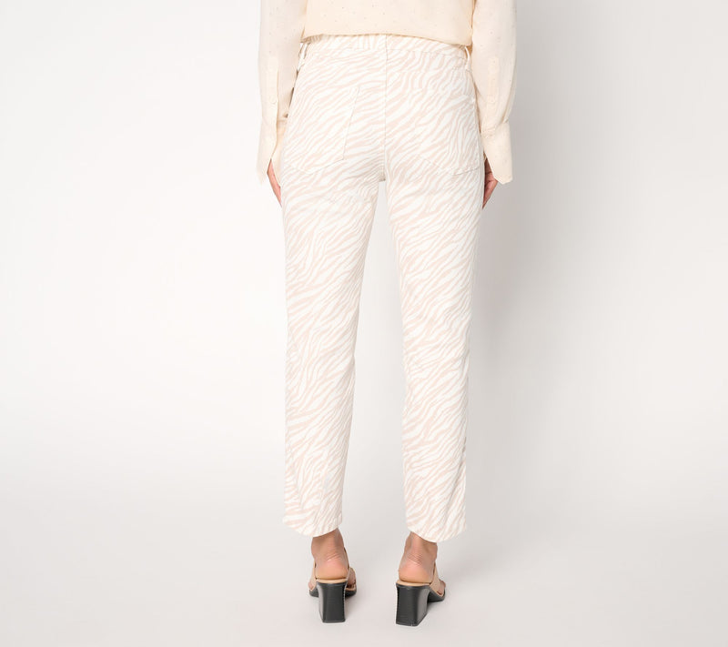 RM Studio x Rebecca Minkoff Regular Micah Zebra Stripe Jeans- Print — View 4
