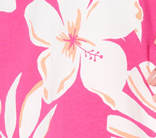 Denim & Co. Beach Jersey Printed V-Neck Tank Top — View 10