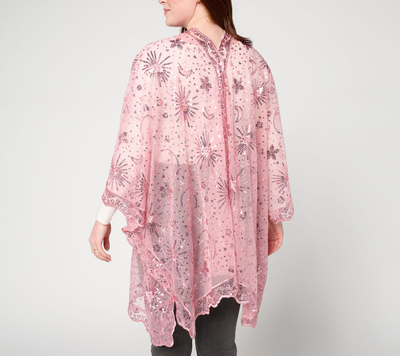 Kirks Folly Dreamkeeper Celestial Cropped Swing Kimono — View 2