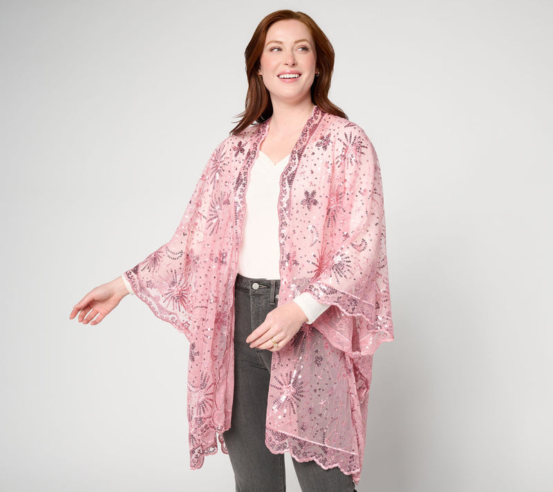 Kirks Folly Dreamkeeper Celestial Cropped Swing Kimono — Main view