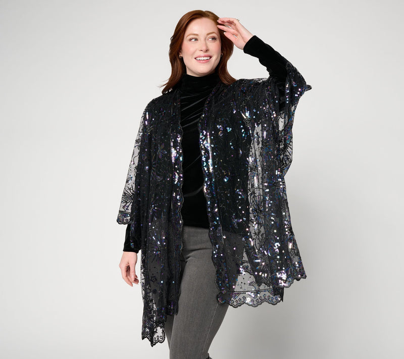 Kirks Folly Dreamkeeper Celestial Cropped Swing Kimono — View 8