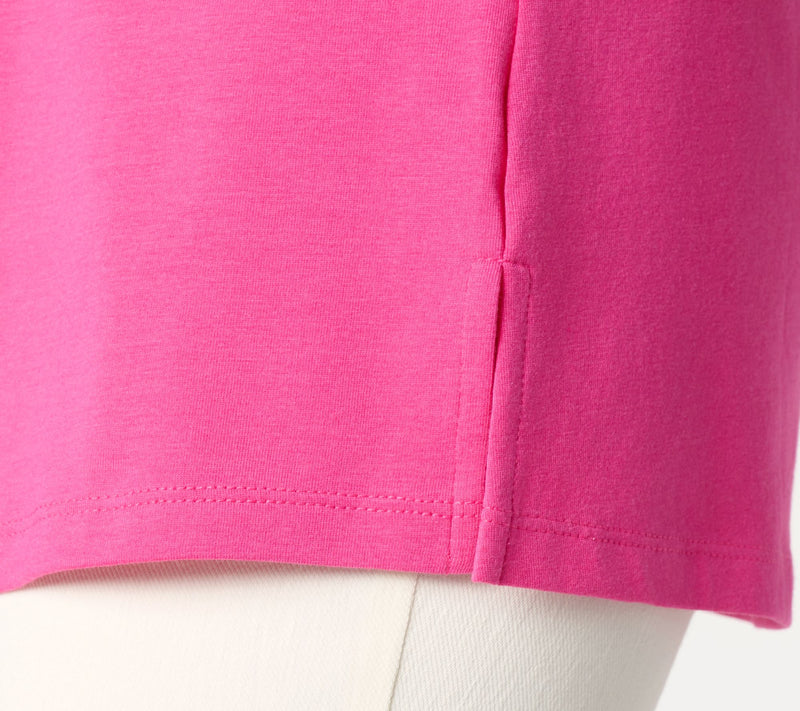 Denim & Co. Petite Favorite Jersey Tunic with Ruffle Sleeves — View 5