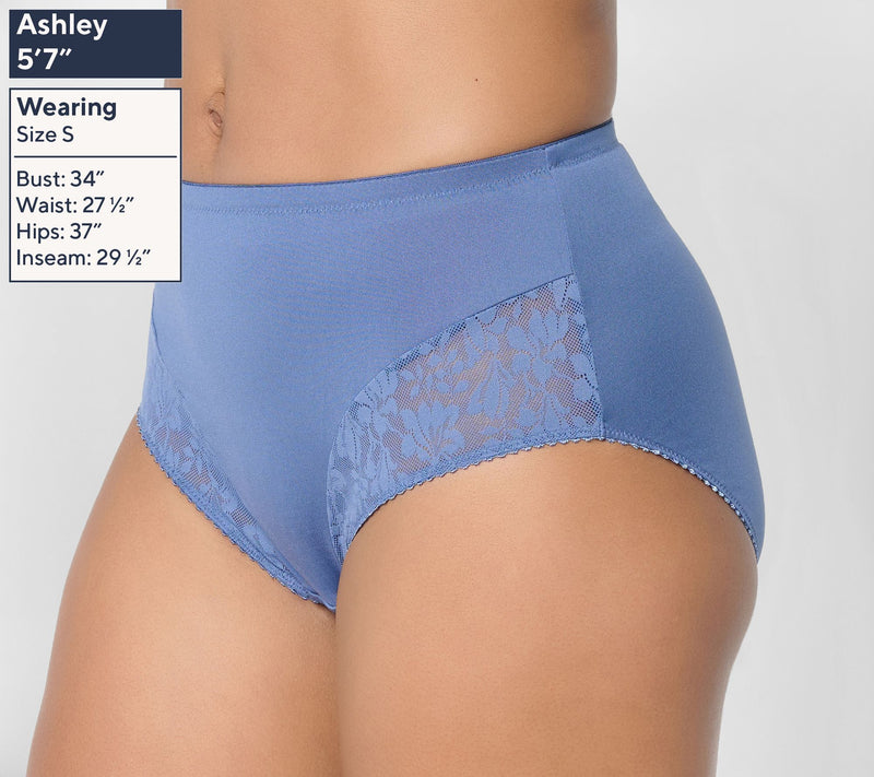 Breezies Whisper Lace Hi-Cut Panty Set of 3 — View 2