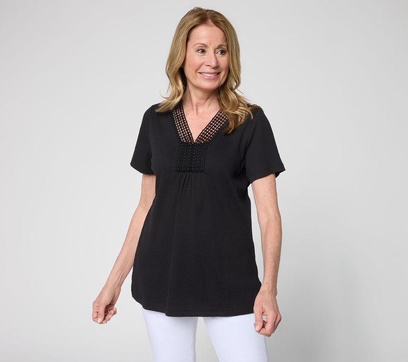 Belle by Kim Gravel Packabelle Slay the Vacay Dot Trim Top — View 13