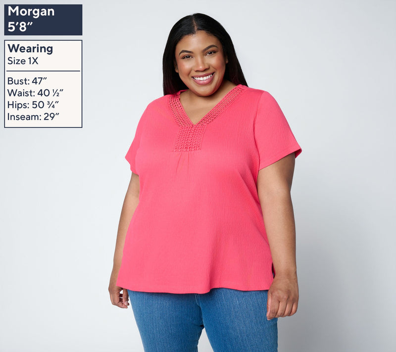 Belle by Kim Gravel Packabelle Slay the Vacay Dot Trim Top — View 2