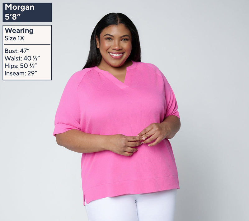 Belle by Kim Gravel Packabelle Slay the Vacay Elbow Top — View 2