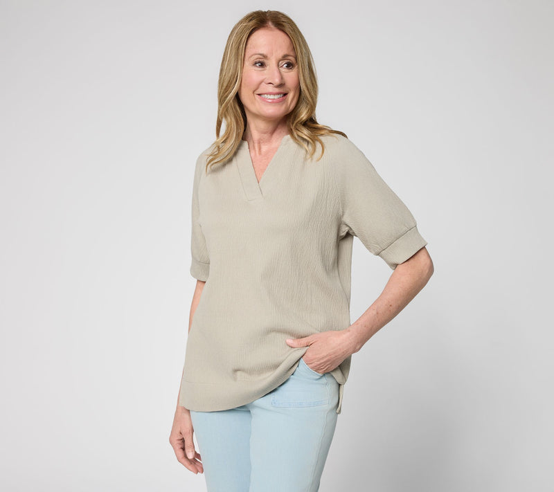 Belle by Kim Gravel Packabelle Slay the Vacay Elbow Top — View 20