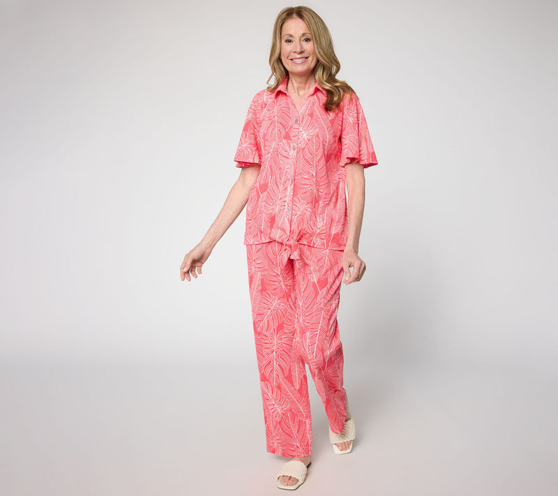 Belle by Kim Gravel Packabelle Slay the Vacay Tie Shirt — View 5