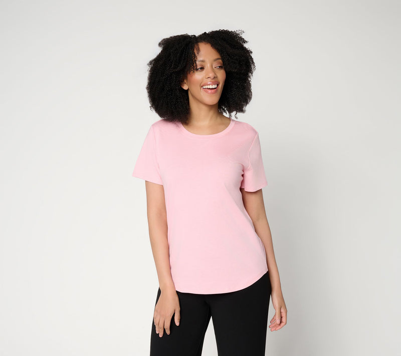 Dennis Basso Cotton Modal Scoop Neck Tee — View 15