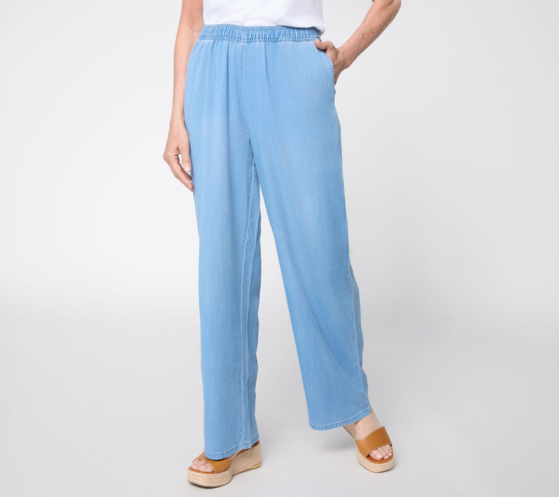 Dennis Basso Regular Tencel Blend Woven Pant — View 5