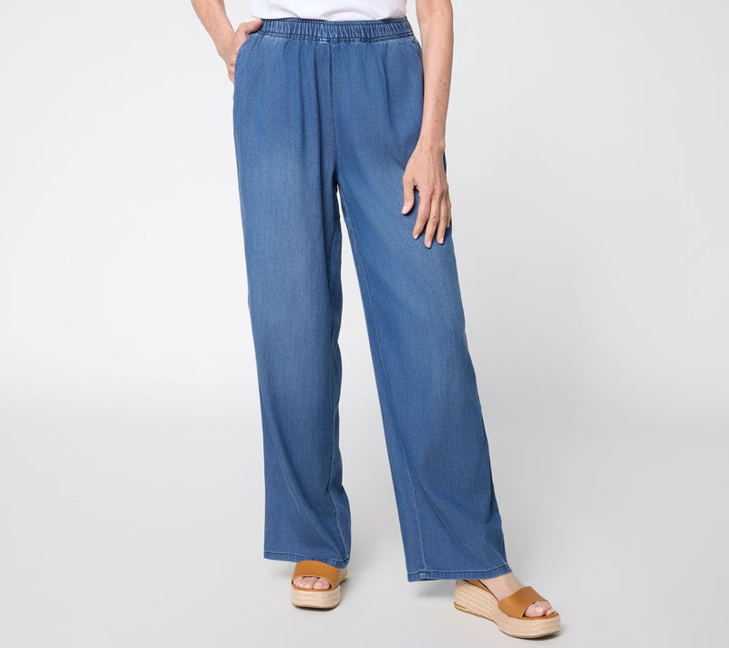 Dennis Basso Regular Tencel Blend Woven Pant — View 3