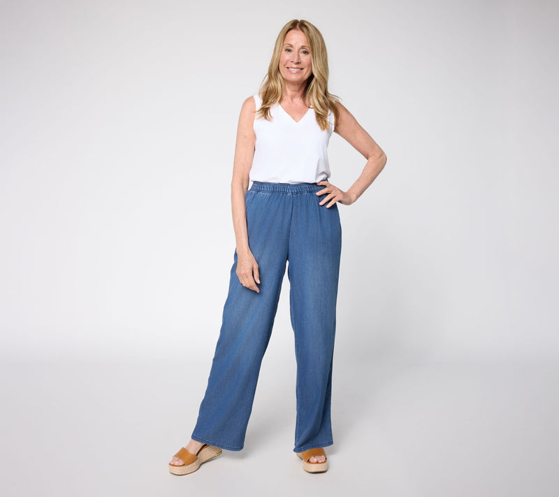 Dennis Basso Petite Tencel Blend Woven pant — View 4