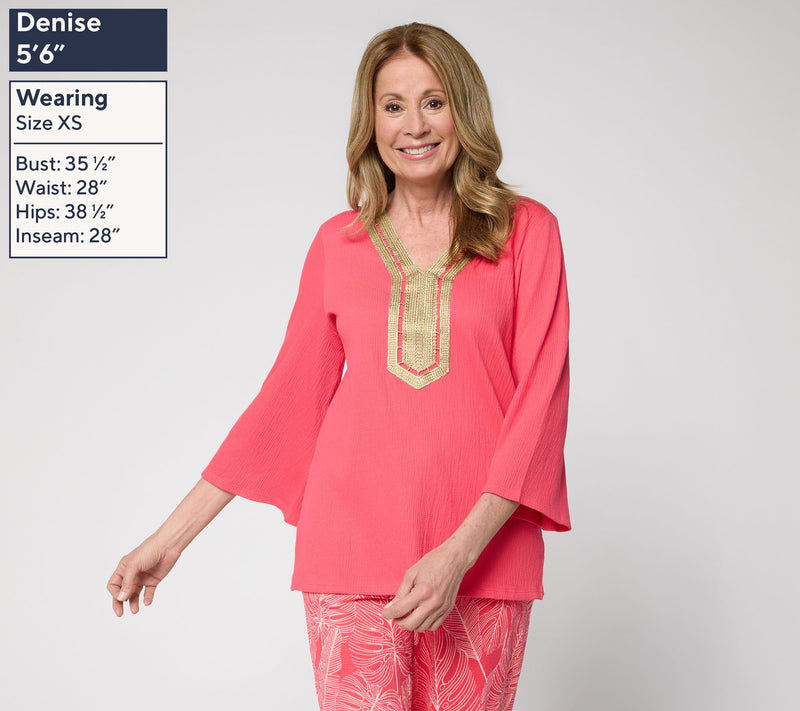 Belle by Kim Gravel Packabelle Slay the Vacay Glam Trim Top — View 3