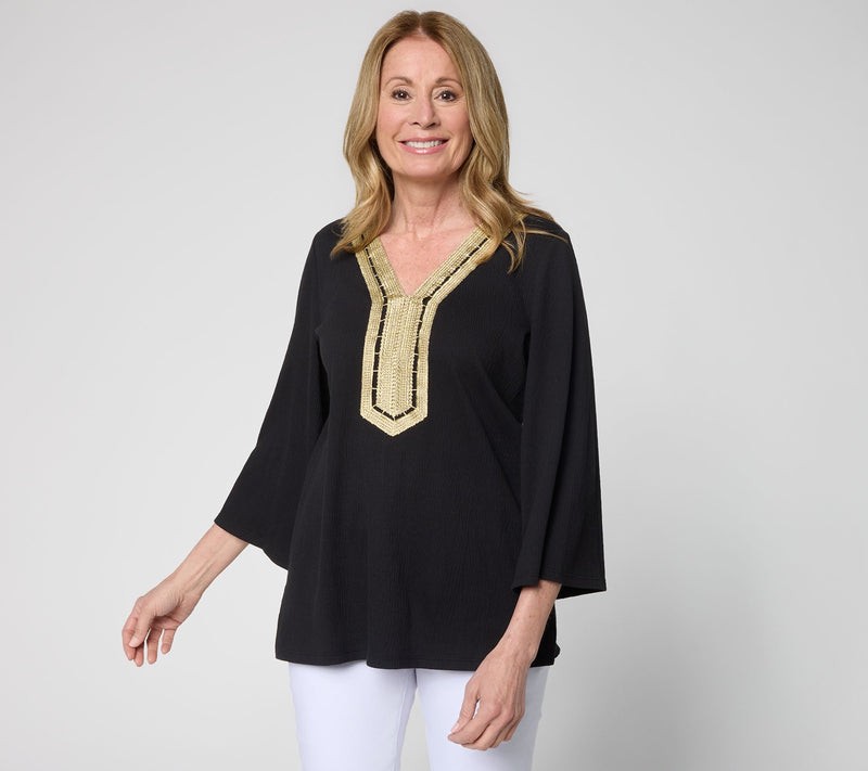 Belle by Kim Gravel Packabelle Slay the Vacay Glam Trim Top — View 13