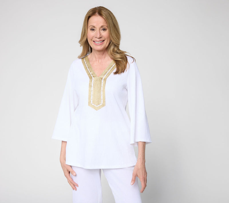 Belle by Kim Gravel Packabelle Slay the Vacay Glam Trim Top — View 14