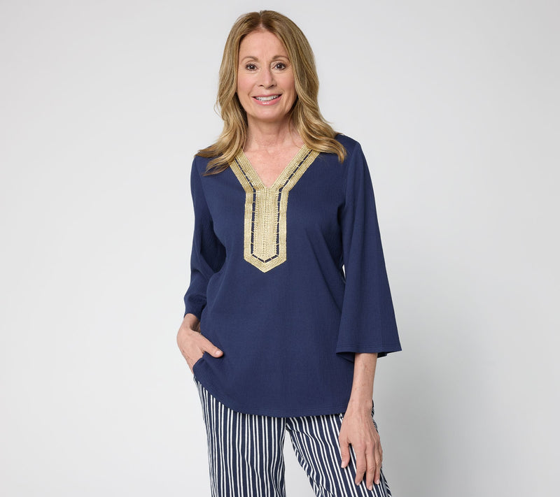Belle by Kim Gravel Packabelle Slay the Vacay Glam Trim Top — View 15