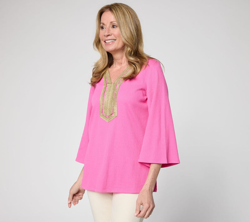 Belle by Kim Gravel Packabelle Slay the Vacay Glam Trim Top — View 16
