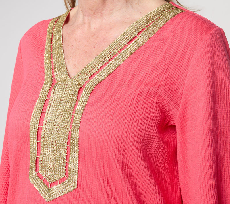 Belle by Kim Gravel Packabelle Slay the Vacay Glam Trim Top — View 6